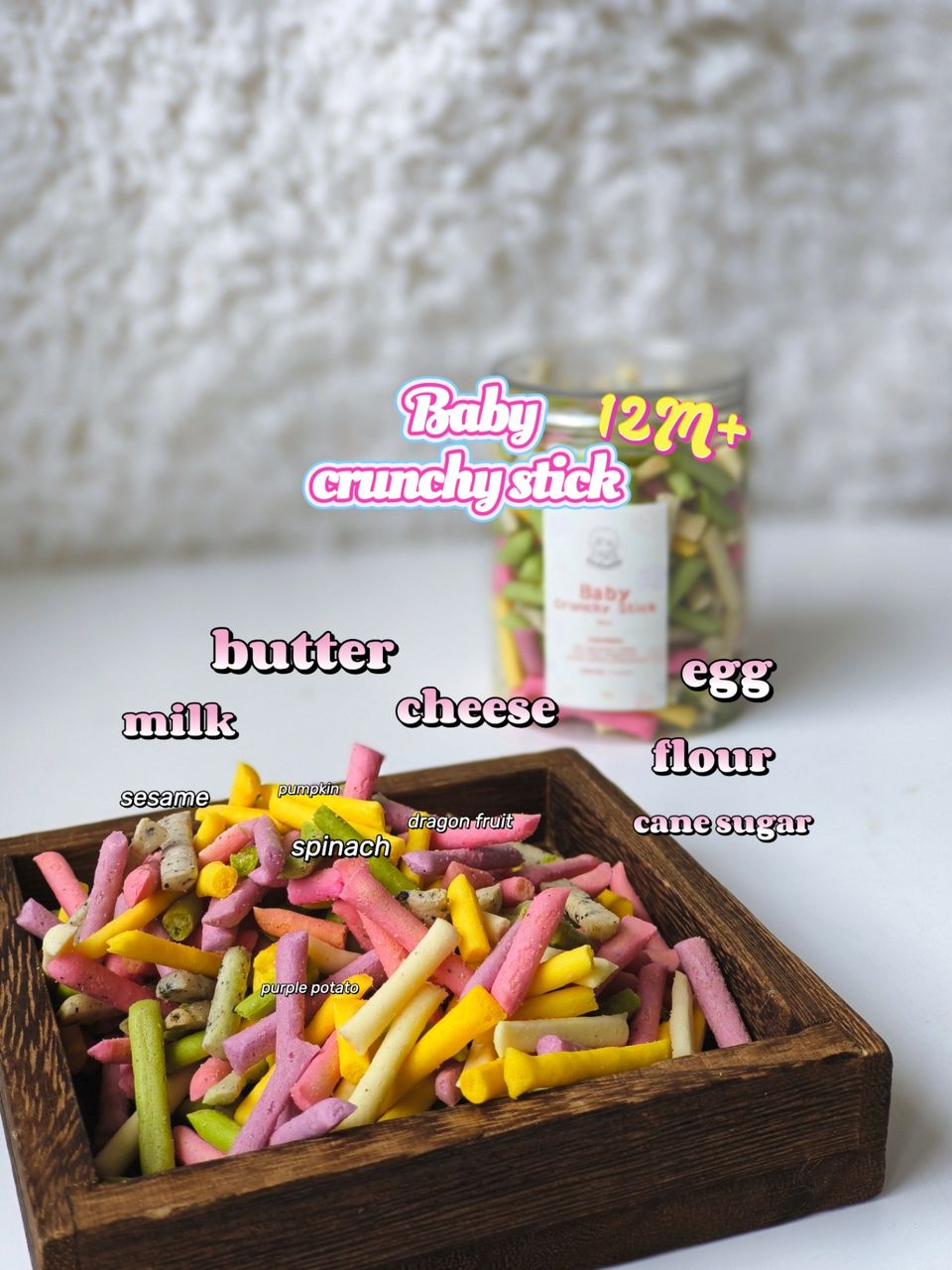 ￼Baby Crunchy Stick 12M+ cheese stick butter 2