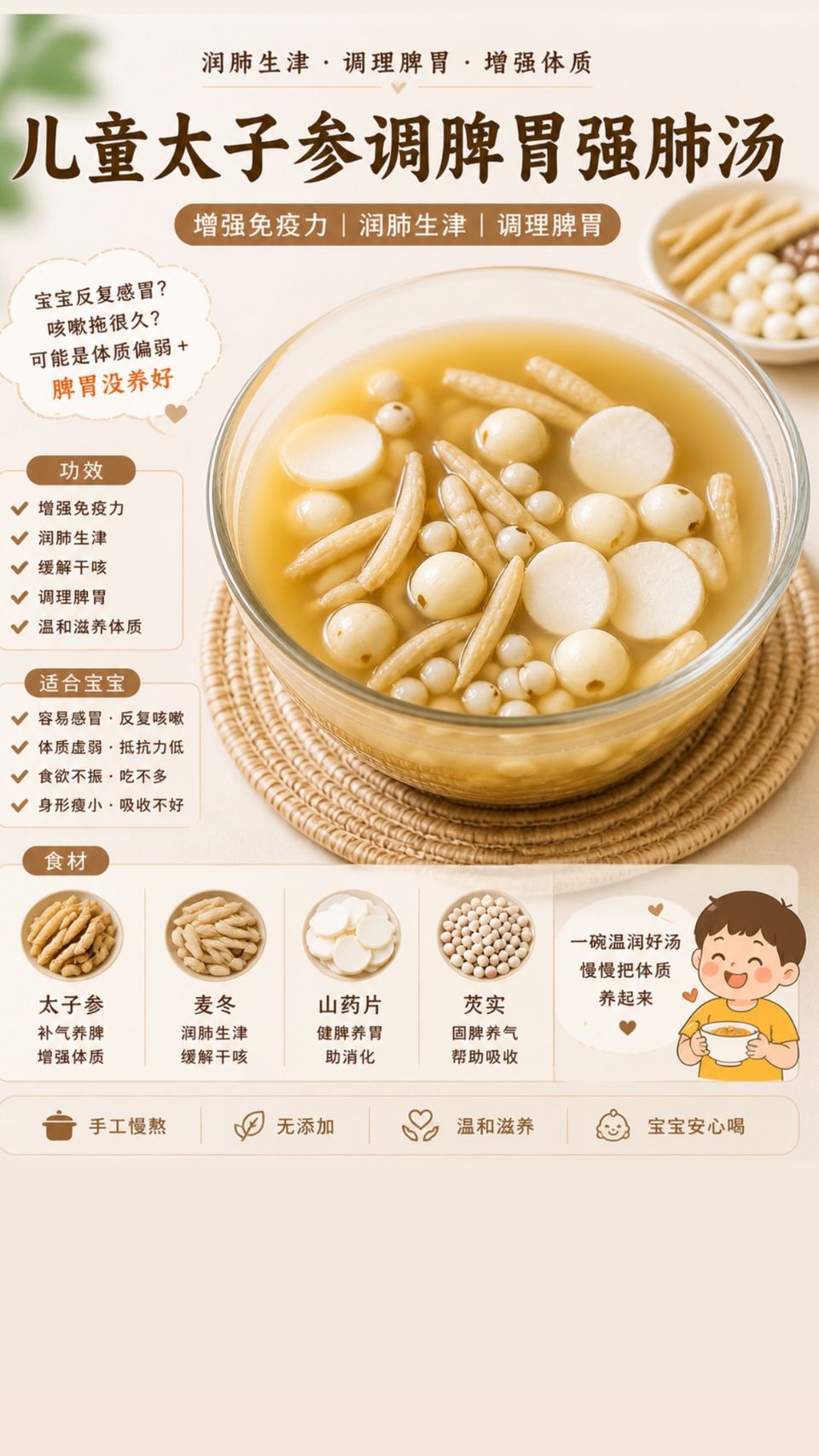 儿童太子参调脾胃强肺汤 4