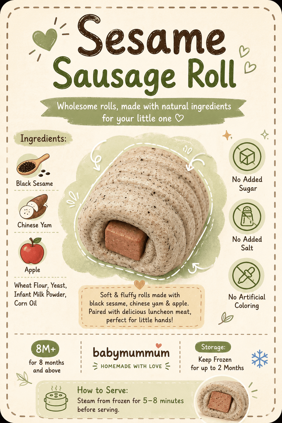 黑芝麻香肠卷sesame sausage roll 3