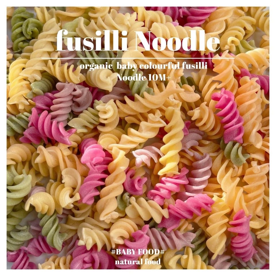 organic  baby colourful Fusilli Noodle 10M+ 1